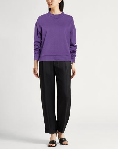 Woman Sweatshirt Purple Size S Cotton