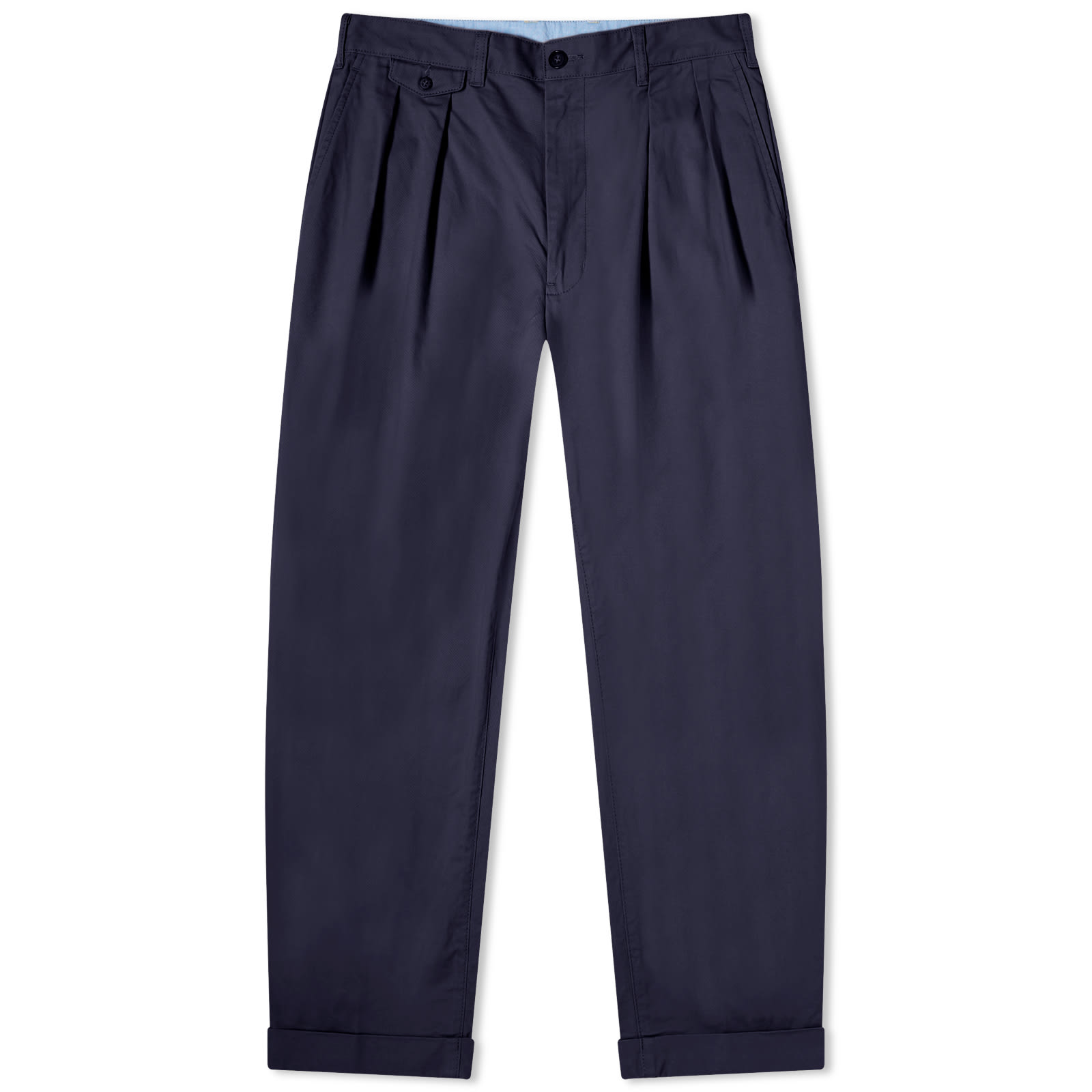 Men's 2 Pleat Chino in Navy