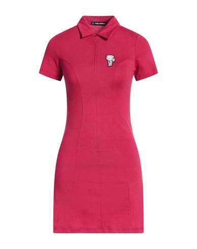 Woman Mini dress Magenta Size XL Cotton