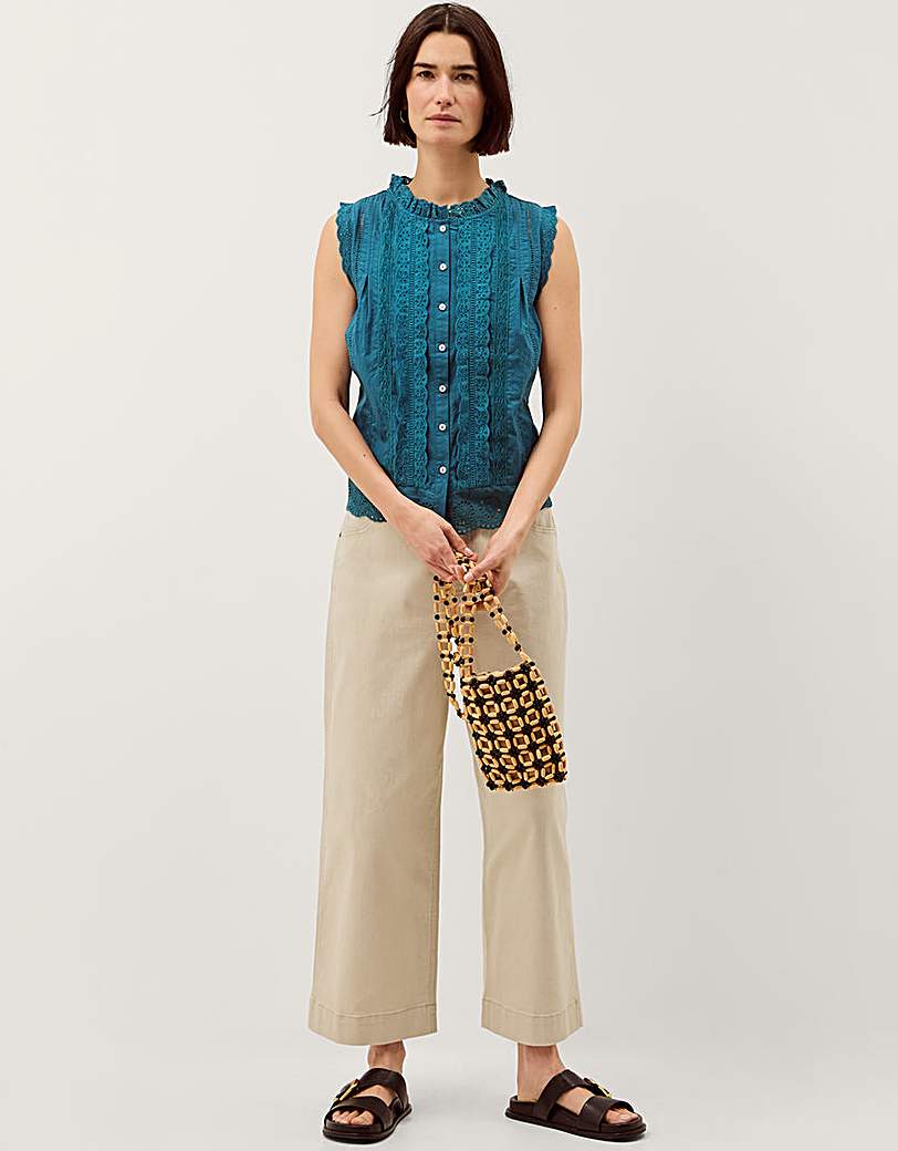 Monsoon Trish Sleeveless Frill Top