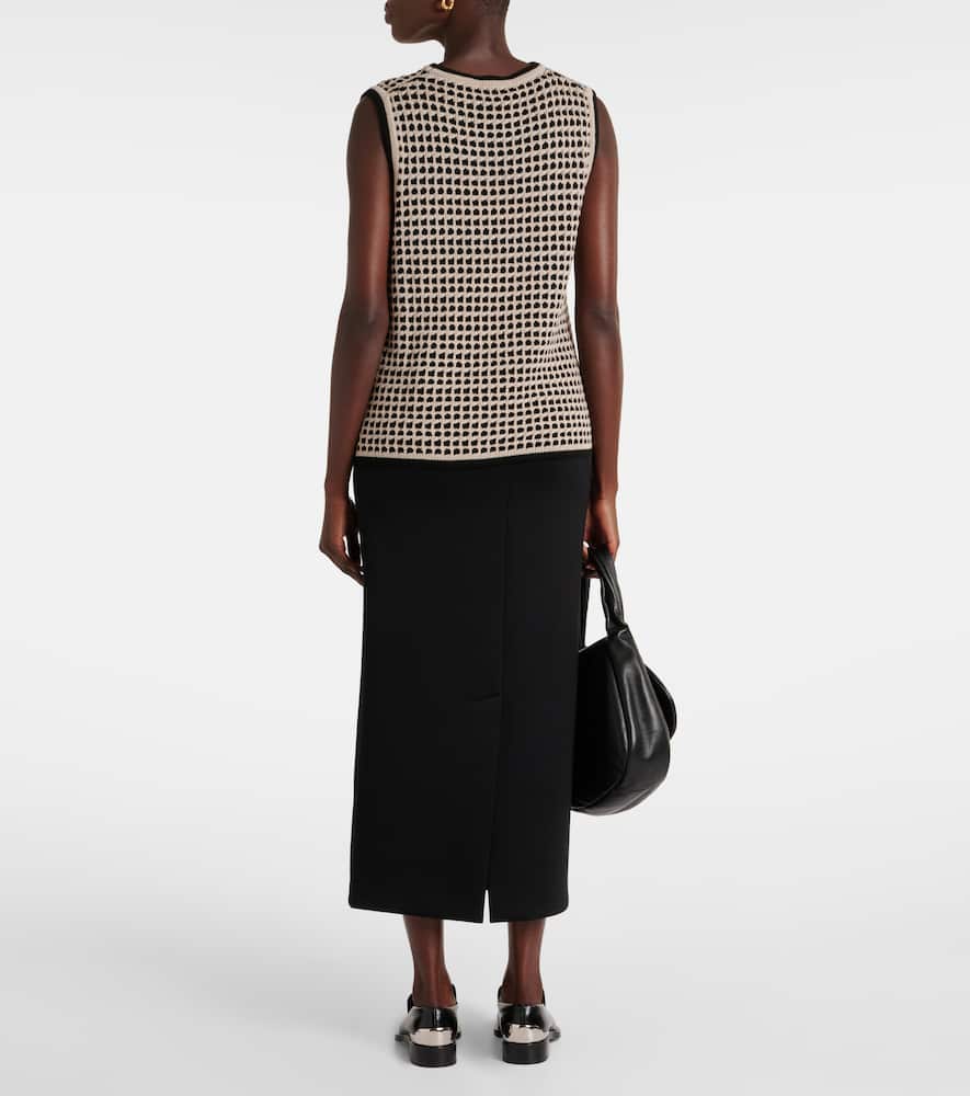 Fleres patterned cotton sweater vest