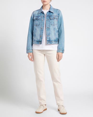 Woman Denim outerwear Blue Size M Cotton