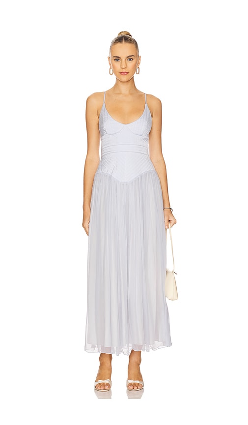 LPA Odette Midi Dress in Baby Blue.  XXS. Also in L, M, S