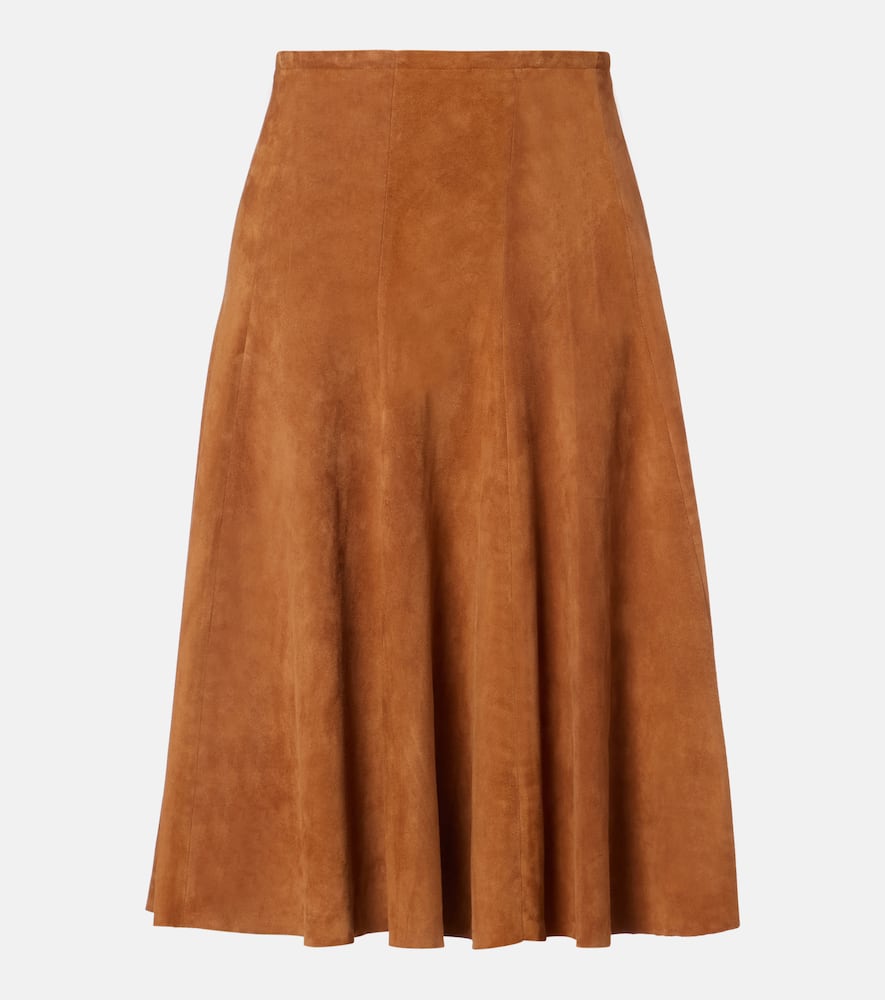 Sabrina suede midi skirt