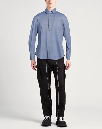 Man Shirt Blue Size 15 Cotton