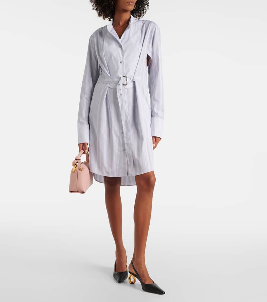 Striped cotton shirt dress