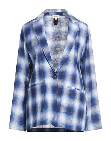 Woman Blazer Blue Size L Linen