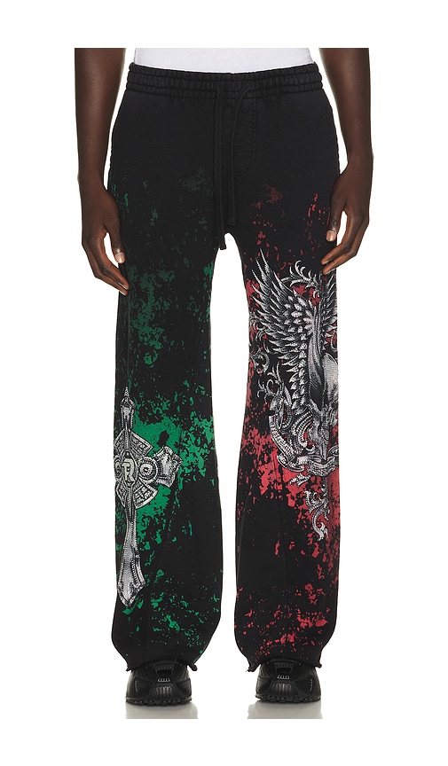 Affliction x Fuerza Regida Crazyz Sweatpant in Black. - L also in M, S, XL/1X