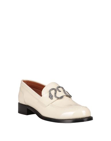 Rene' Caovilla Woman Loafers Ivory Size 5 Leather