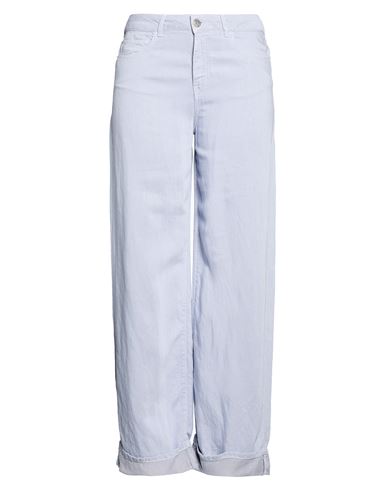 Woman Pants Light blue Size 31 Lyocell, Linen