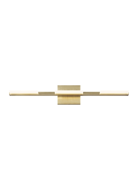 Tris 3-Light 4.30"H LED Bathroom Vanity Light in Aged Bra
