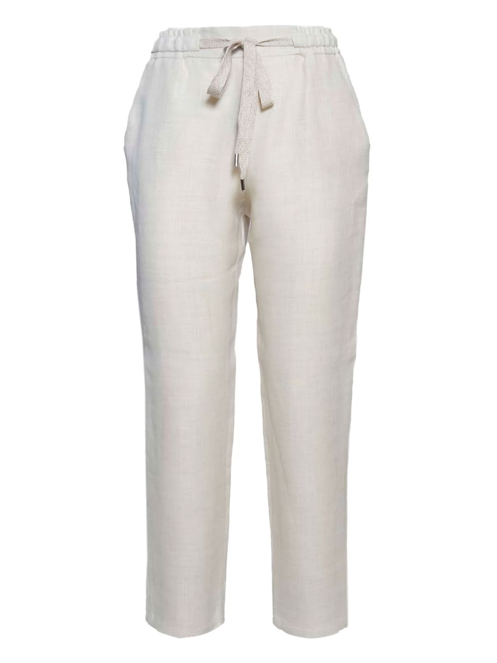 Drawstring-waist trousers - White