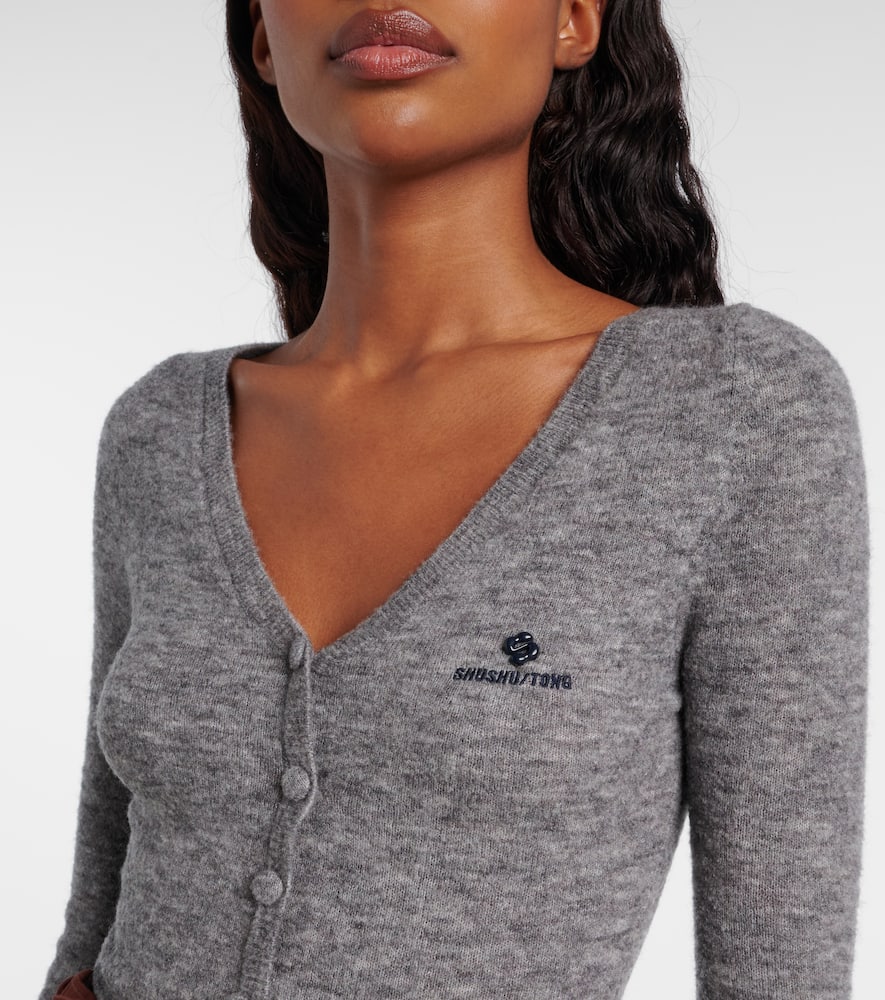 Logo wool-blend bodysuit