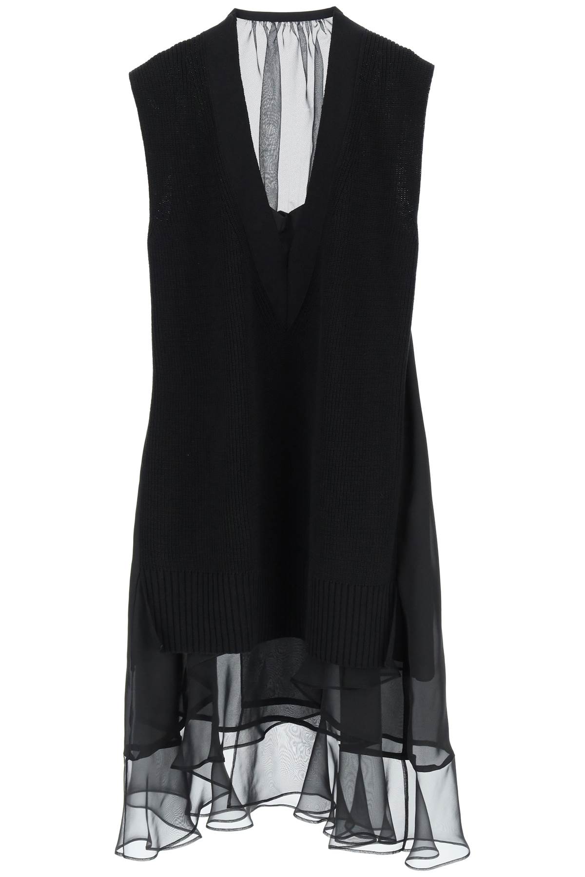 V-neck Sleeveless Flared Dress