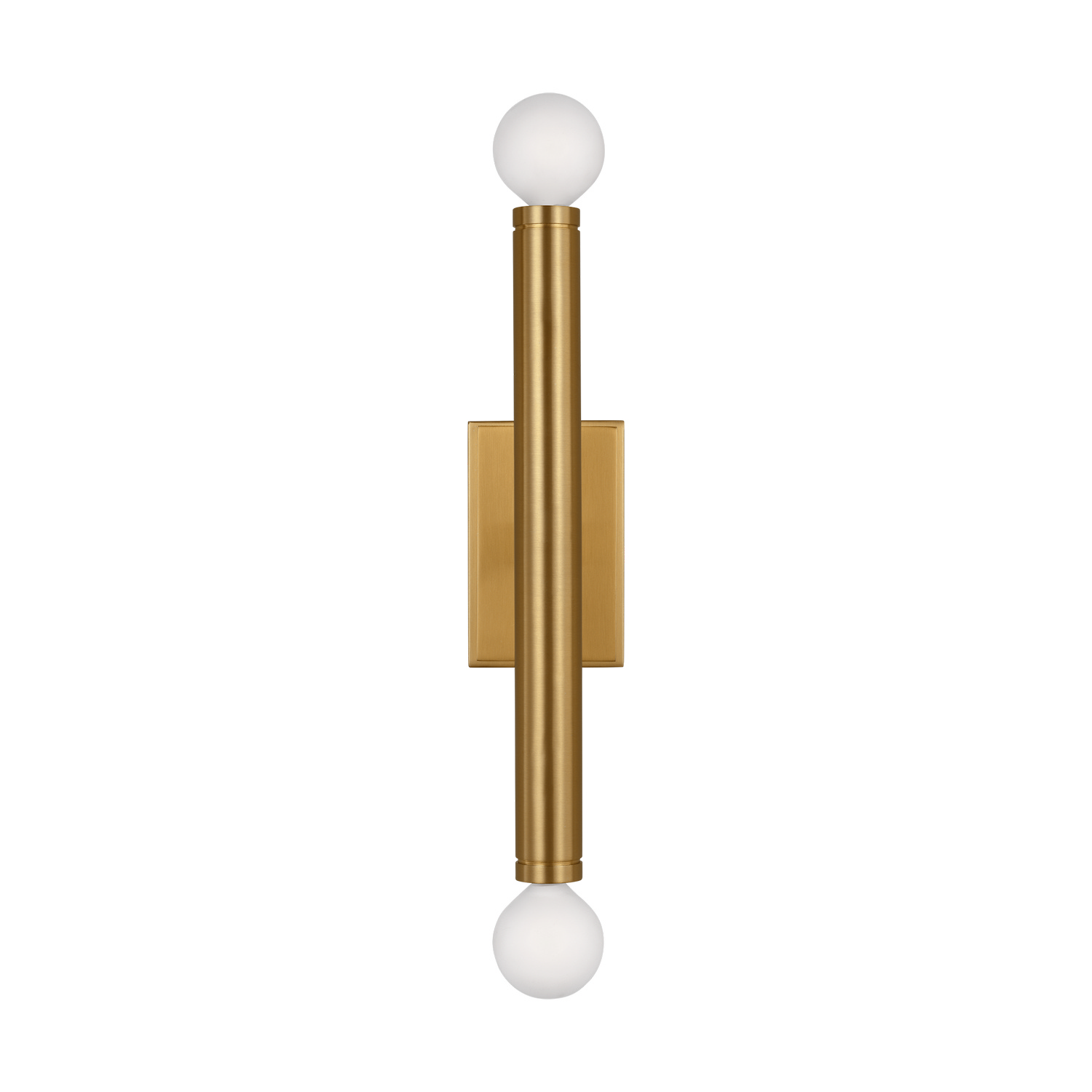 Visual Comfort Studio Beckham Modern 2-Light Wall Sconce in Burnished Brass by Thomas O'Brien