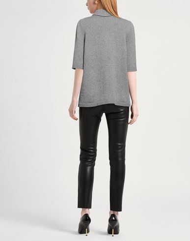 Alaïa Woman Turtleneck Grey Size 4 Cashmere, Wool, Polyamide, Elastane