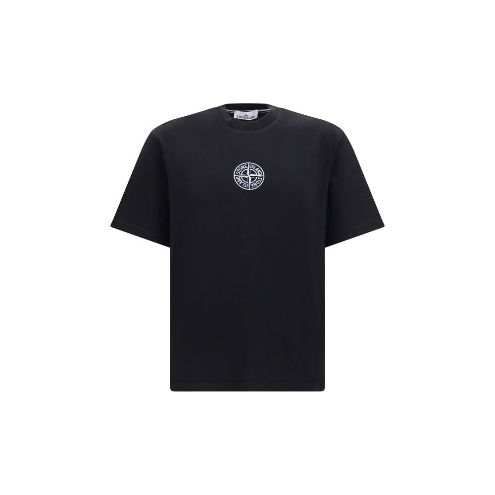 Logo-Embroidered Cotton Jersey T-Shirt — Black