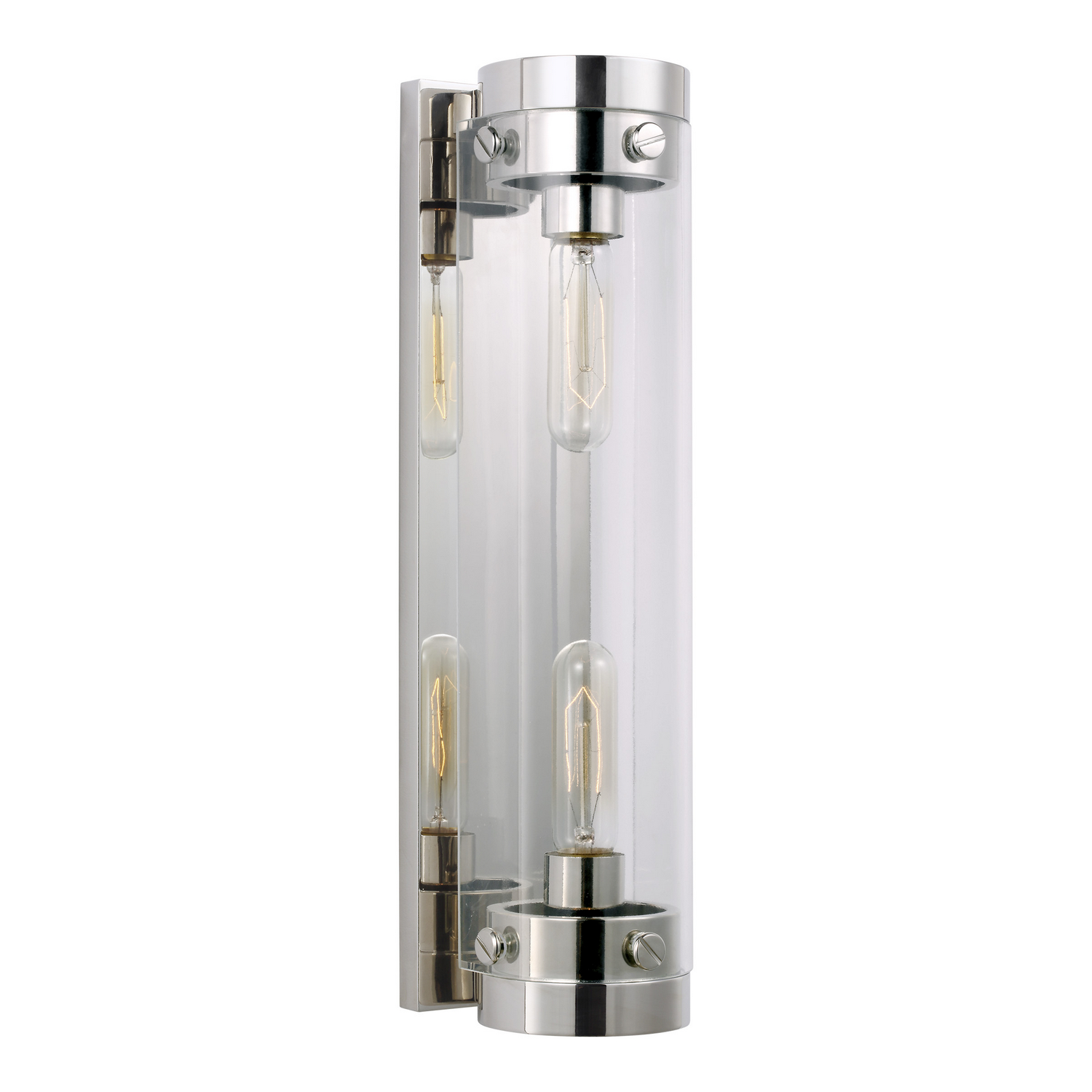 Visual Comfort Studio Garrett 2-Light Bathroom Vanity Light in Polished Nickel by Chapman & Myer