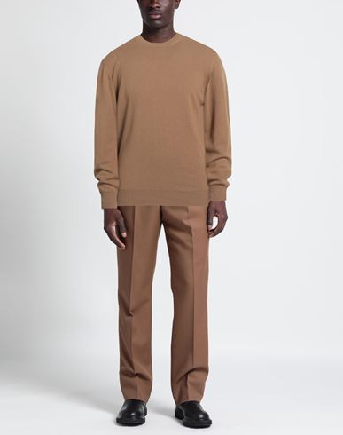 Alpha Studio Man Sweater Camel Size 42 Wool