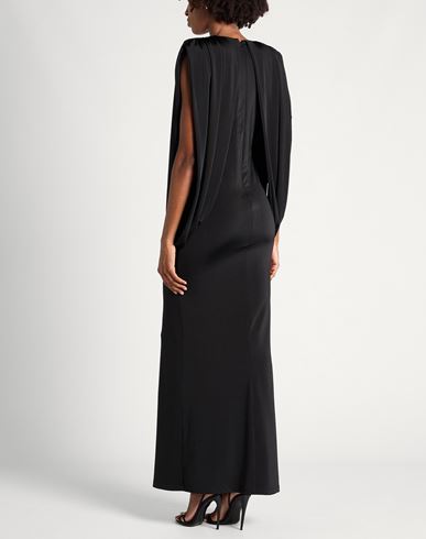 Woman Maxi dress Black Size 6 Polyester, Elastane