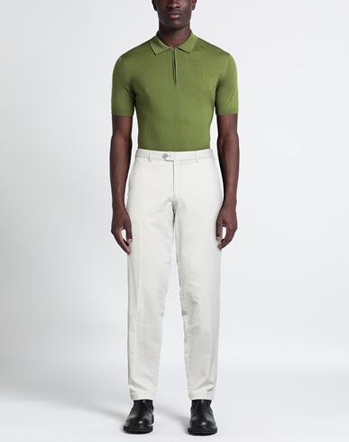 Man Pants Light grey Size 40 Cotton, Elastane