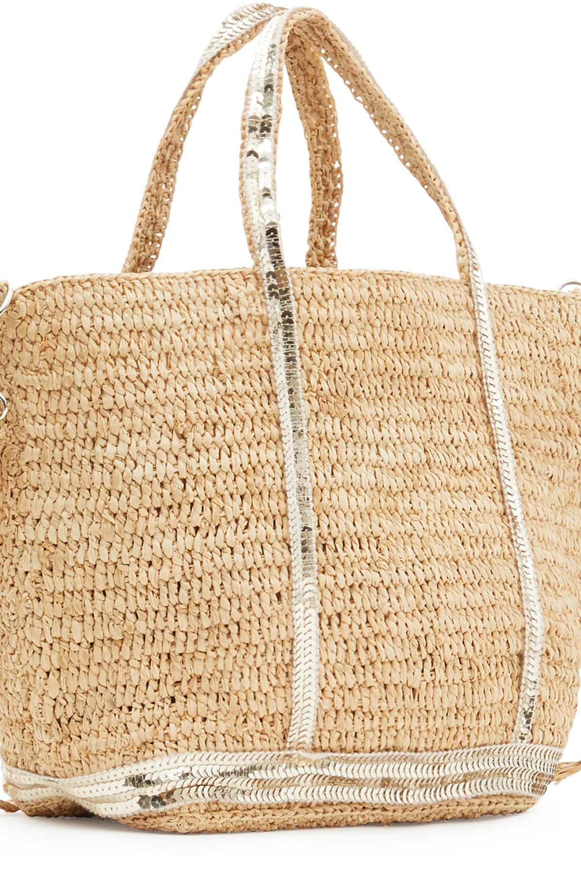 Raffia and sequins S Cabas Tote