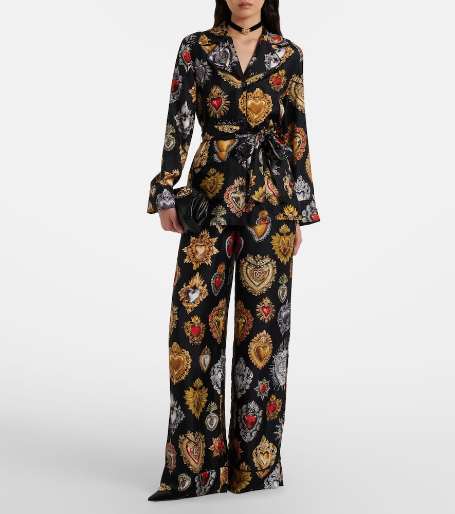 Devotion belted silk twill shirt