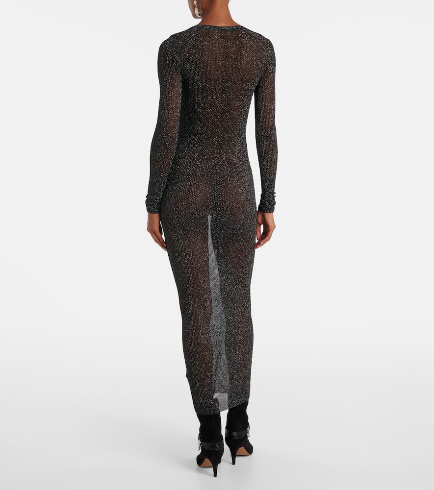 Fanelie knitted lamé maxi dress