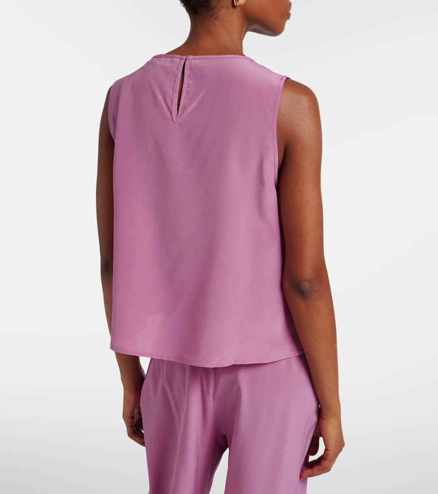 Sofia silk crêpe tank top