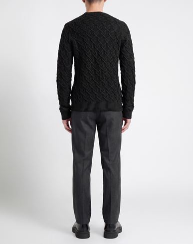 Man Sweater Black Size L Acrylic, Wool
