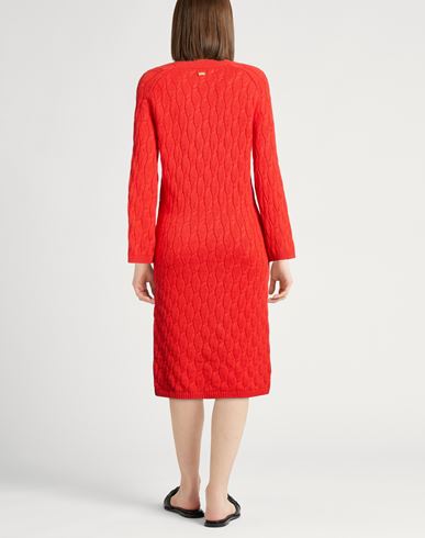 Woman Midi dress Red Size M Cashmere, Metal