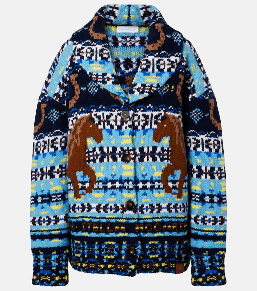 Fair Isle virgin wool cardigan
