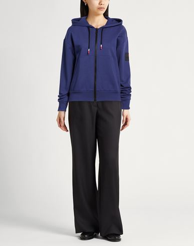 Woman Sweatshirt Blue Size S Cotton