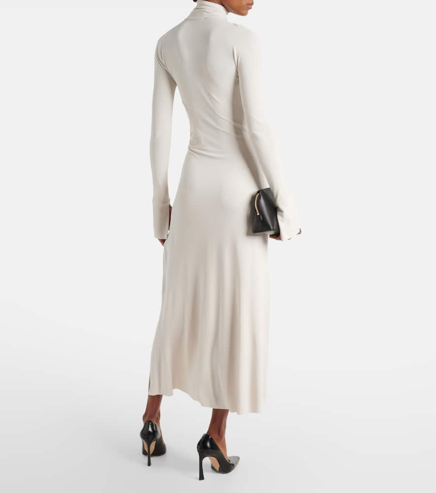 Cutout jersey midi dress