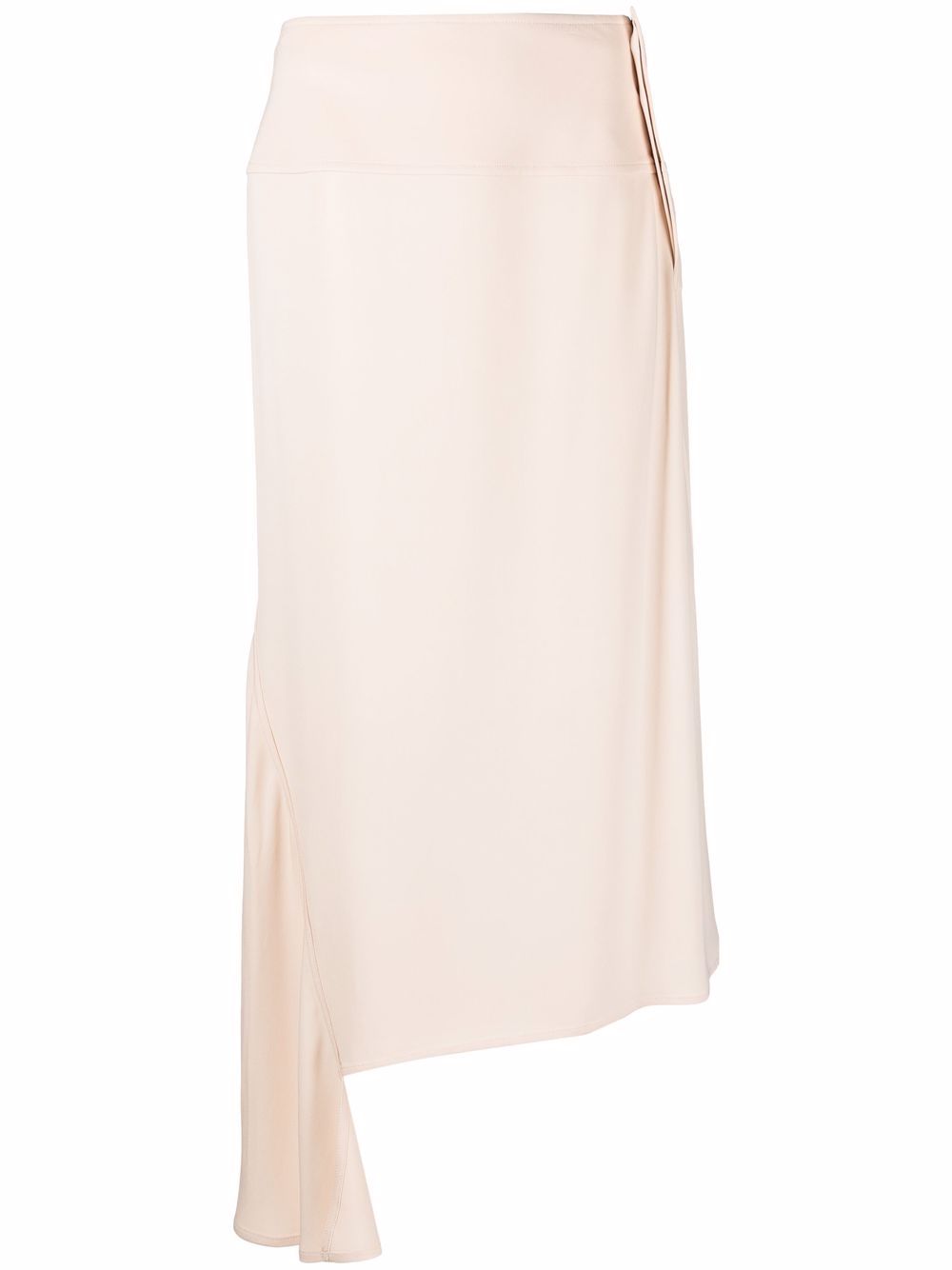 High-waisted asymmetric skirt - Pink