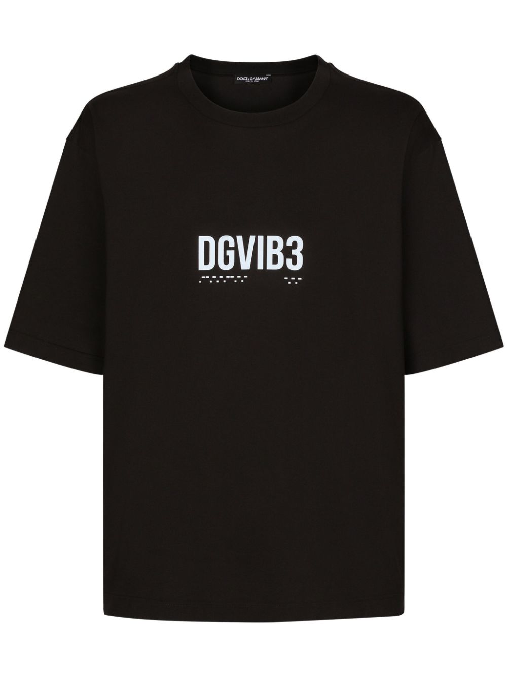 Slogan-print cotton T-shirt - Black