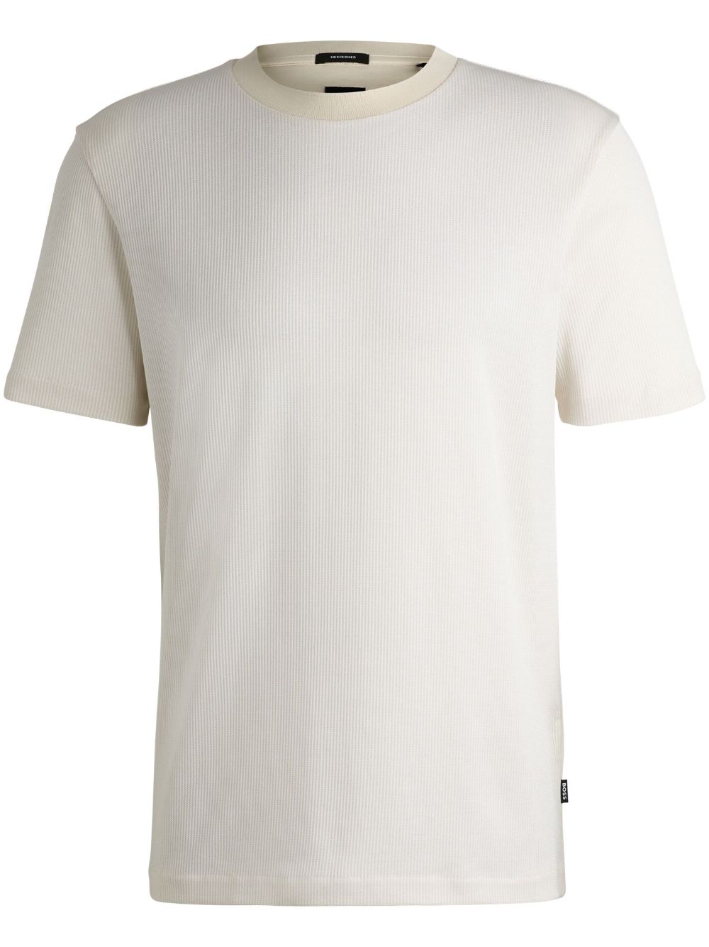 Contrasting-collar cotton T-shirt - Blue