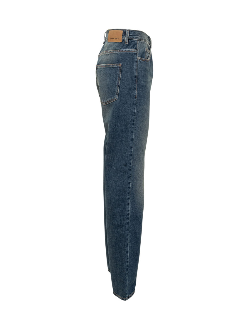 Blue Mid Rise Jeans