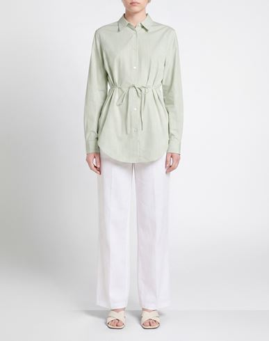 Woman Shirt Light green Size 6 Cotton, Polyamide