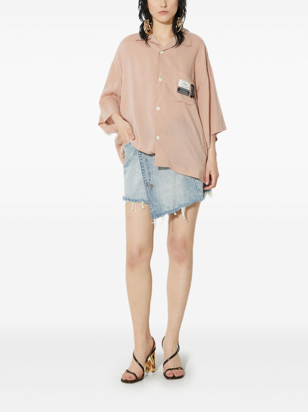 Pocket-detail shirt - Pink