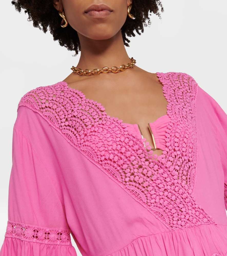 Melissa Odabash Vanessa embroidered cotton mini dress