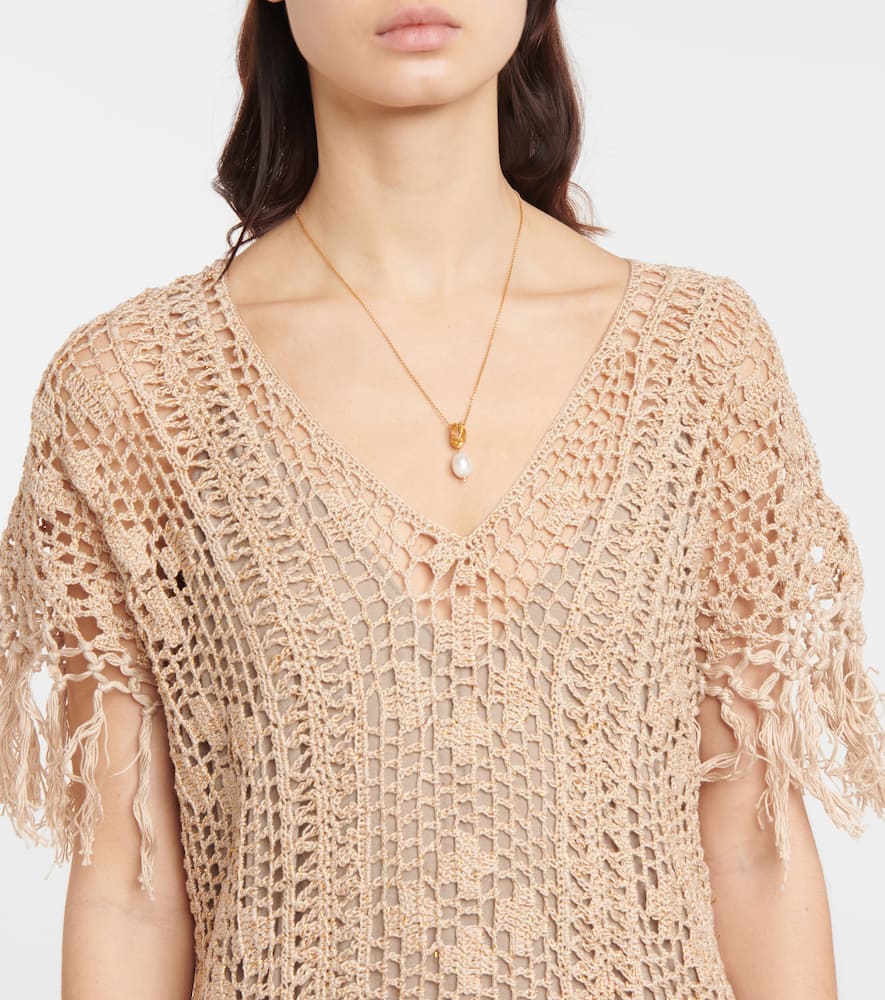 Anna Kosturova Jennifer crochet cotton minidress
