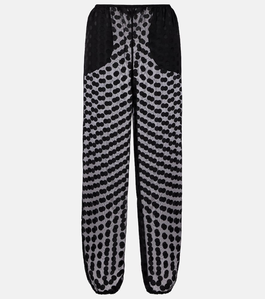 Orissa polka-dot sheer wide-leg pants