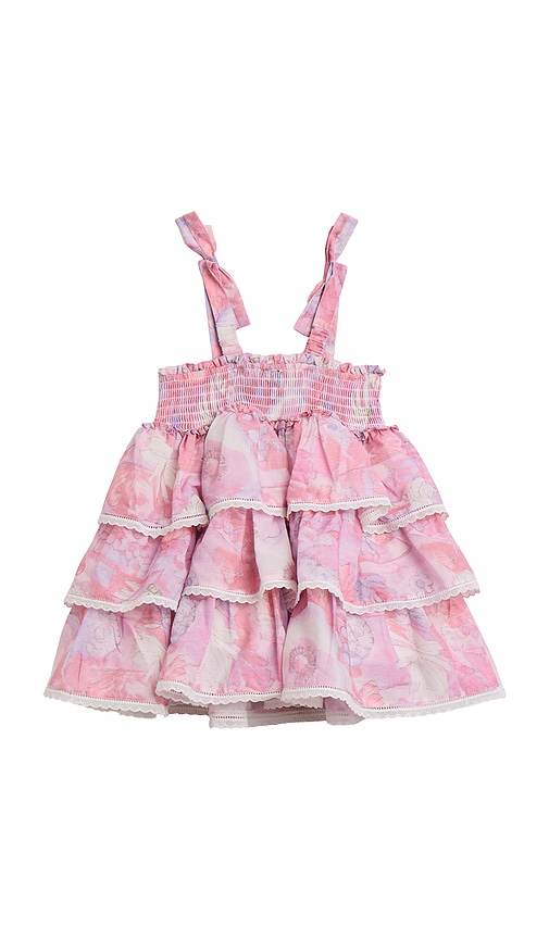 Bardot Junior Lexie Tiered Dress in Pink. - 12- also in