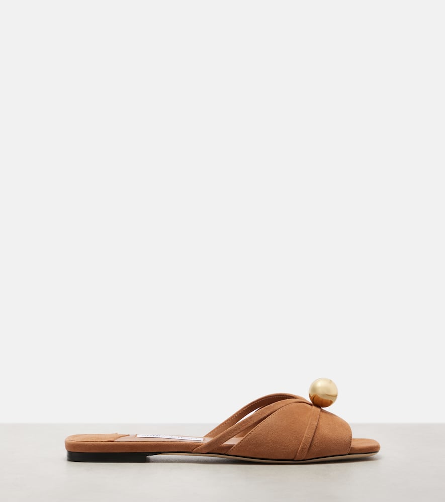 Siva suede slides
