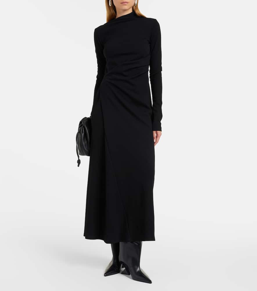 Edile wool and cotton-blend midi dress