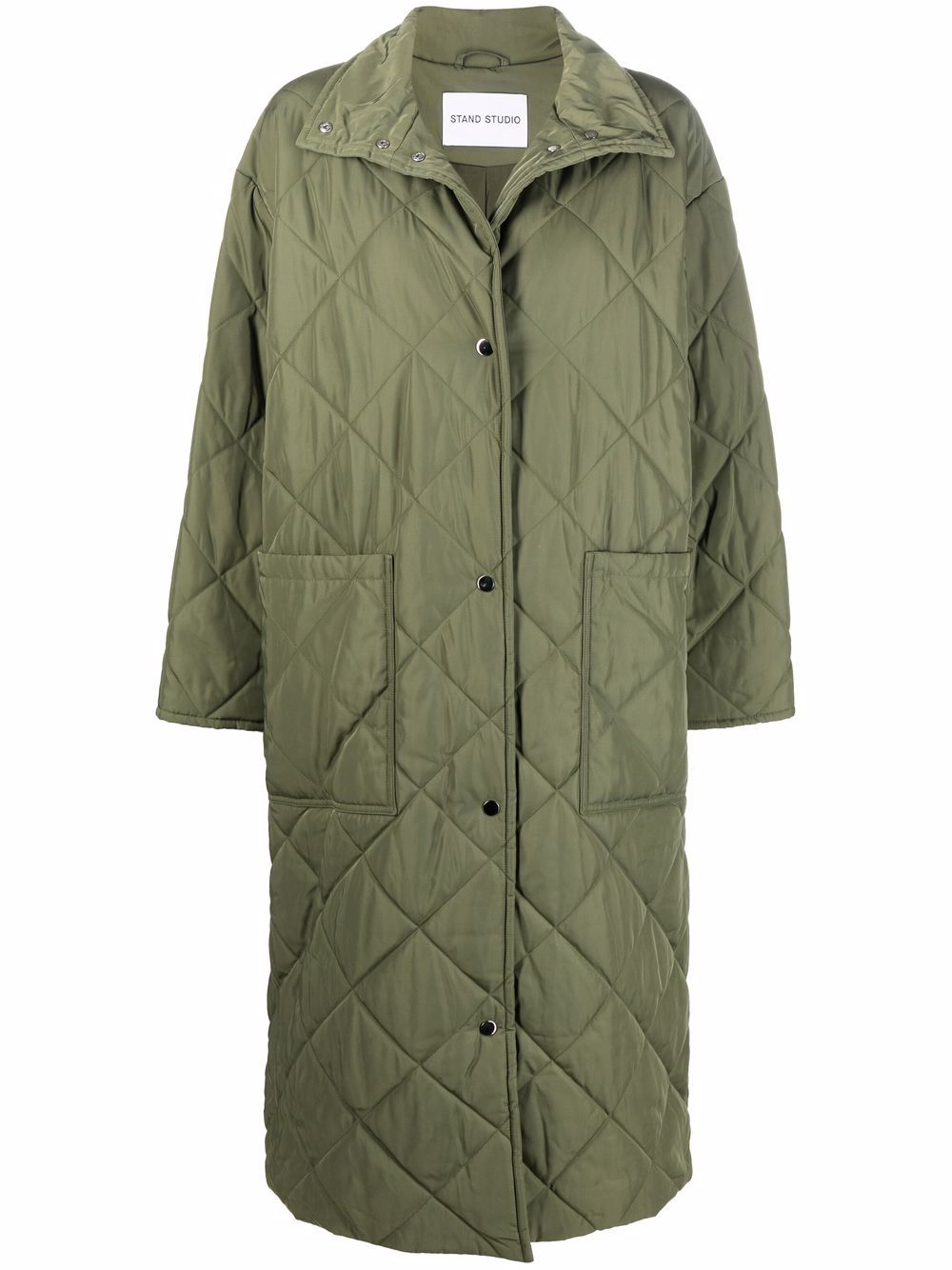 Recycled polyester quilted coat - Green