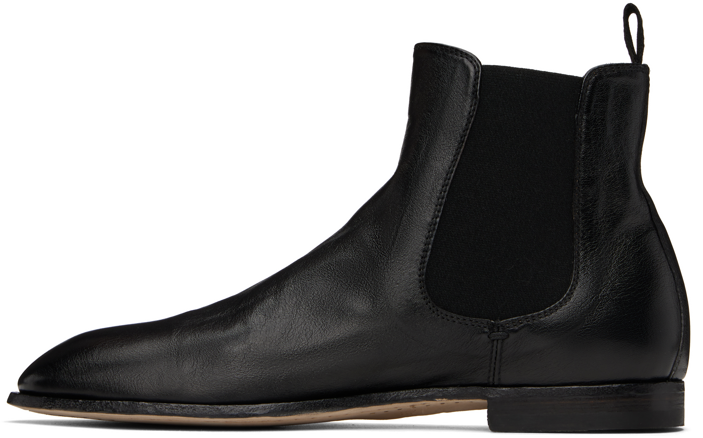 Officine Creative Black Solitude 004 Chelsea Boots