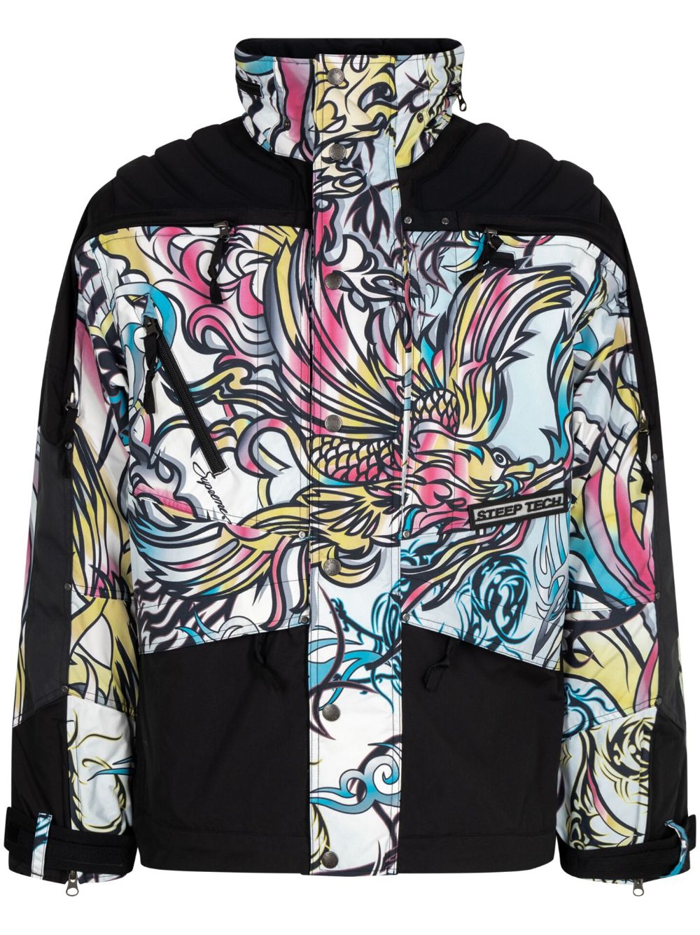 X The North Face Steep Tech "Multicolor Dragon" Apogee jacket - Black