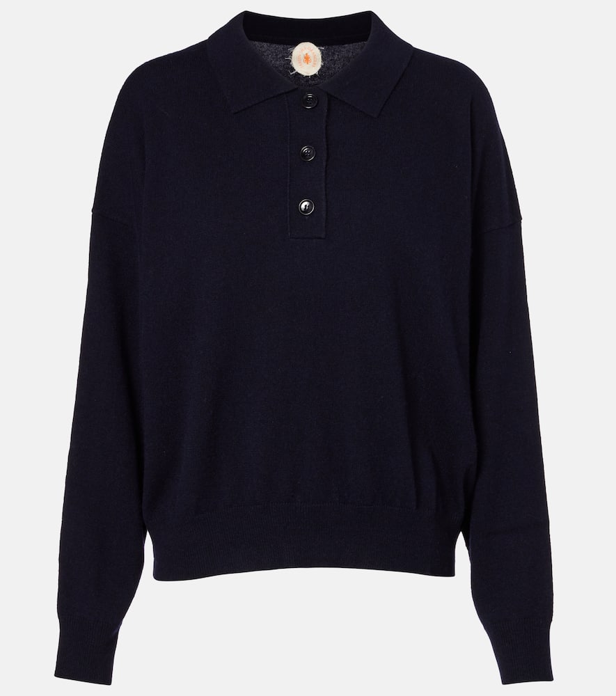 Wool and cashmere polo sweater